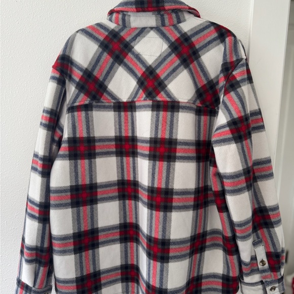Sage Women's Plaid Sweater - Red, Black, White - Picture 3 of 3